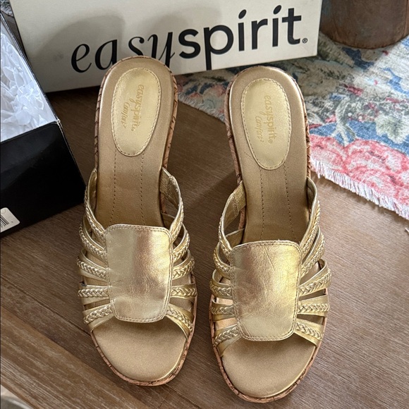Easy Spirit Shoes - Easy Spirit Metallic Gold Women's Sandals